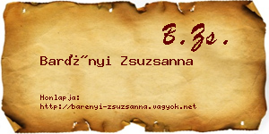 Barényi Zsuzsanna névjegykártya