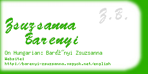 zsuzsanna barenyi business card